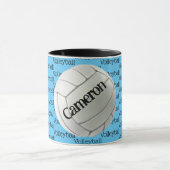 Volleyball Tiled Text Design Coffee Mok (Midden)