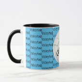 Volleyball Tiled Text Design Coffee Mok (Links)