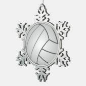Volleyball Tin Sneeuwvlok Ornament (Rechts)