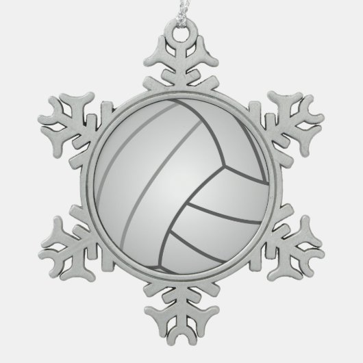 Volleyball Tin Sneeuwvlok Ornament (Voorkant)