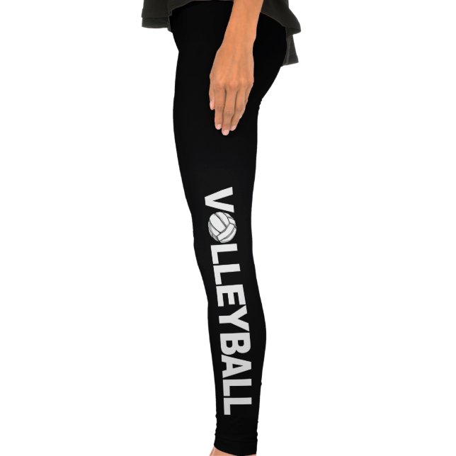 Volleyball Typography Sportzweer Leggings (Linker Been)