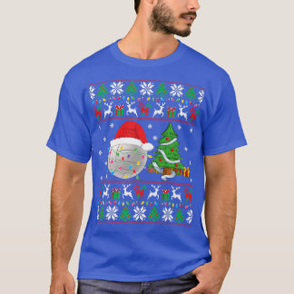 Volleyball Ugly KerstSweater Volley Xmas Ligh T-shirt