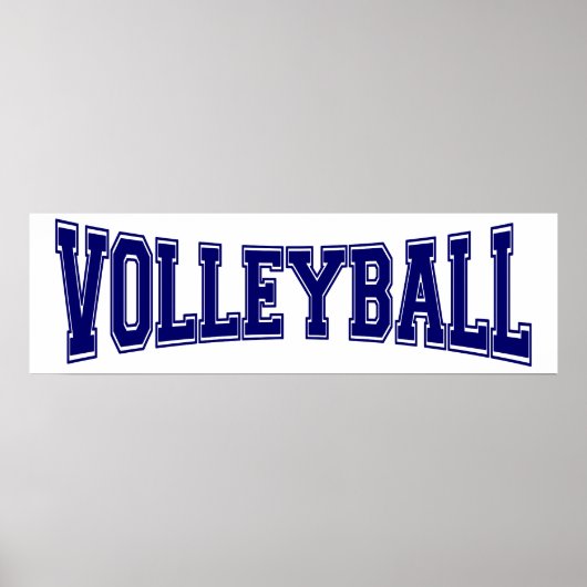 Volleyball University Style Poster (Voorkant)