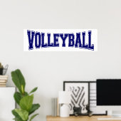 Volleyball University Style Poster (Thuiskantoor)