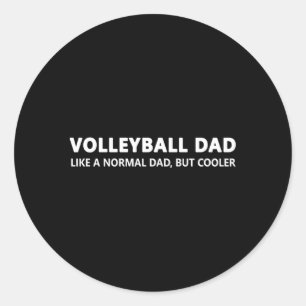 Volleyball Vader Volleyball Pap Ronde Sticker