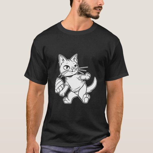 Volleyball Vball Beach Volleyball Cat T-shirt (Voorkant)