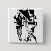 Volleyball Vierkante Button 5,1 Cm (Voorkant)