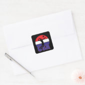 Volleyball Vierkante Sticker (Envelop)