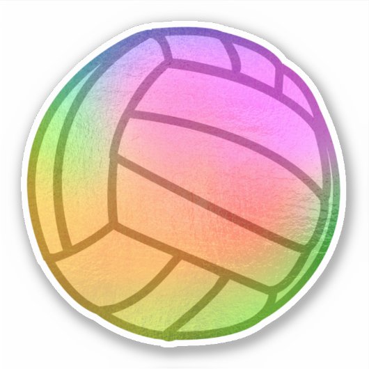 Volleyball Vinyl Sticker (Voorkant)