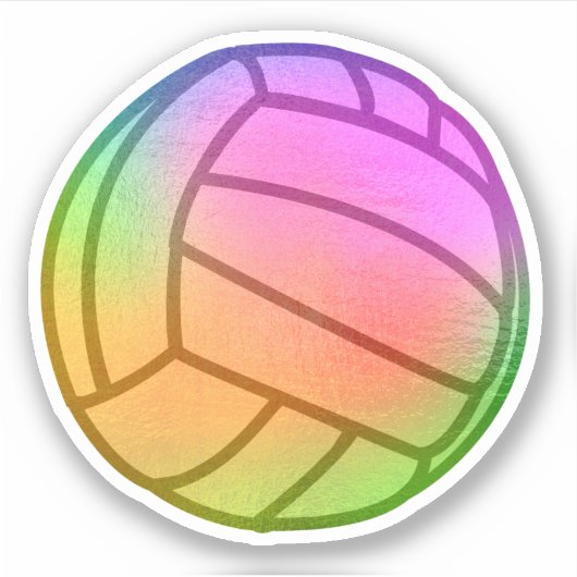 Volleyball Vinyl Sticker (Voorkant)