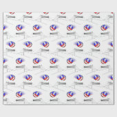 Volleyball vliegt over het net cadeaupapier (Vlak)