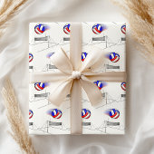 Volleyball vliegt over het net tissuepapier