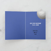 Volleyball Voeg Jouw naam toe en Jaar verjaardag Kaart (Binnen)