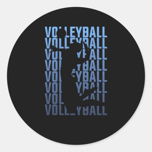 Volleyball Volleyball-speler Ronde Sticker (Voorkant)