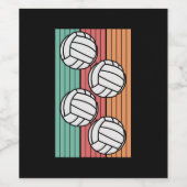 Volleyball - VolleybalRetro Wijn Etiket (Enkel label)