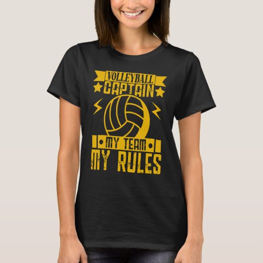 Volleyball voor mannen en vrouwen Kapitein Mijn te T-shirt (Voorkant)