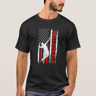 Volleyball voor mannen vrouwen Usa Patriotic Athle T-shirt