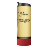Volleyball Vrouw Player Ball elegant personalisere Thermosbeker (Geroteerd rechts)
