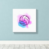 Volleyball-Waterverf Canvas Afdruk (Insitu (Houten vloer))