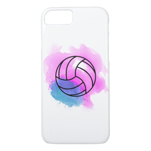 Volleyball-Waterverf Case-Mate iPhone Case (Achterkant)