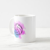 Volleyball-Waterverf Koffiemok (Voorkant links)