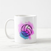 Volleyball-Waterverf Koffiemok (Links)