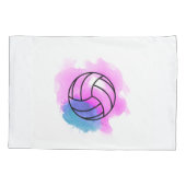 Volleyball-Waterverf Kussensloop (Achterkant)