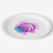 Volleyball-Waterverf Papieren Bordje (Gekanteld)