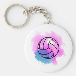 Volleyball-Waterverf Sleutelhanger