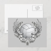 Volleyball Wings Briefkaart (Voorkant / Achterkant)