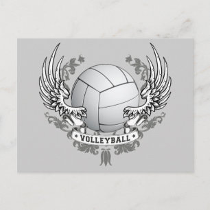 Volleyball Wings Briefkaart