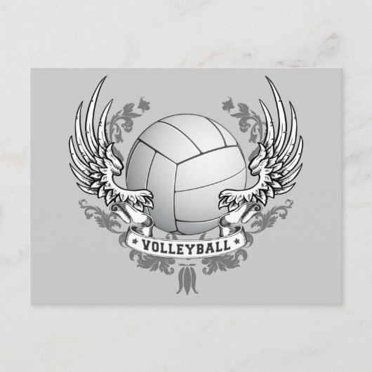 Volleyball Wings Briefkaart (Voorkant)
