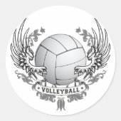 Volleyball Wings Sticker (Voorkant)