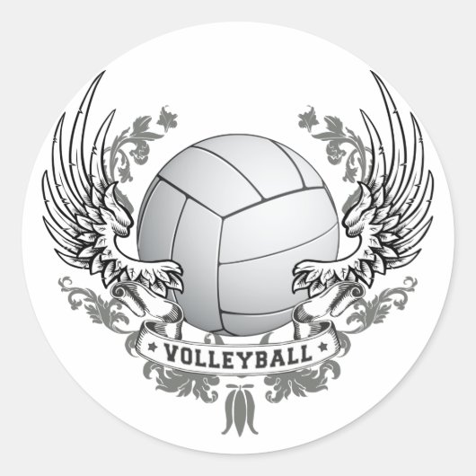 Volleyball Wings Sticker (Voorkant)