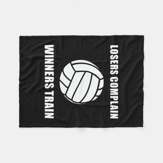 Volleyball Winners Train Fleece Deken (Voorkant (Horizontaal))