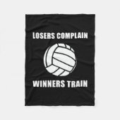 Volleyball Winners Train Fleece Deken (Voorkant)