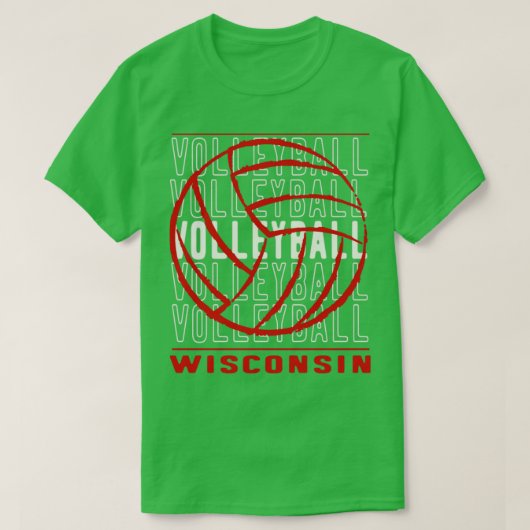 Volleyball Wisconsin T-shirt (Design voorkant)