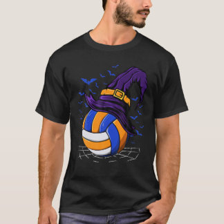 Volleyball Witch Pet Volleyballer Funny Halloween T-shirt