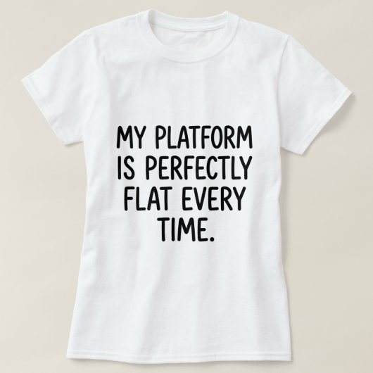 Volleyball Witte Leugen Platform Is Plat T-shirt (Design voorkant)