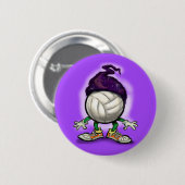 Volleyball Wizard Ronde Button 5,7 Cm (Voorkant /achterkant)