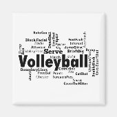 Volleyball Word Cloud Magneet (Voorkant)