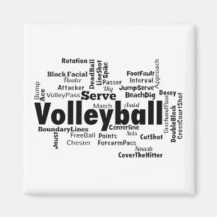 Volleyball Word Cloud Magneet