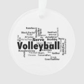 Volleyball Word Cloud Ornament (voorkant)
