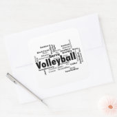 Volleyball Word Cloud Vierkante Sticker (Envelop)