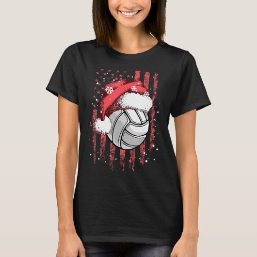Volleyball Xmas VS-vlag T-shirt (Voorkant)