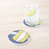 Volleyball Zandsteen Onderzetter (Zijkant)