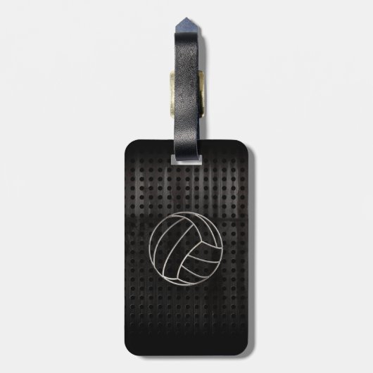 Volleyball, zwart bagagelabel (Achterkant verticaal)