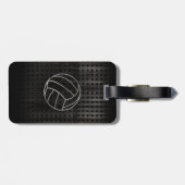 Volleyball, zwart bagagelabel (Achterkant horizontaal)