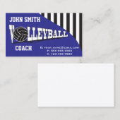 Volleyballak - blauw visitekaartje (Voorkant / Achterkant)