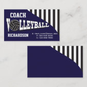 Volleyballak - Donkerblauw Visitekaartje (Voorkant / Achterkant)